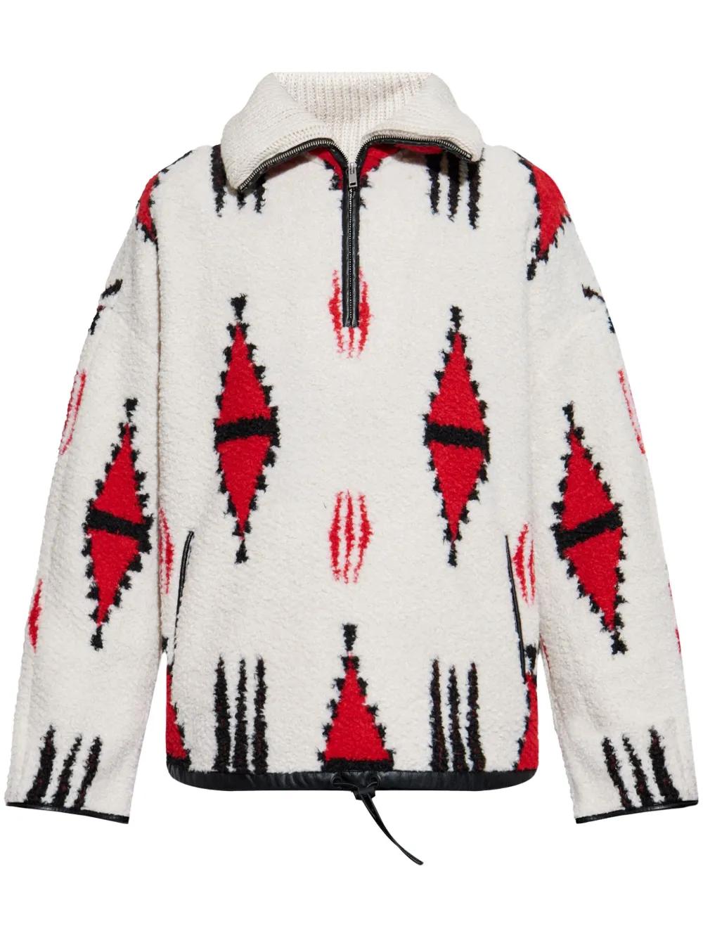 Isabel Marant Fleece Sweatshirt 'Marlo' in Red for Men Lyst