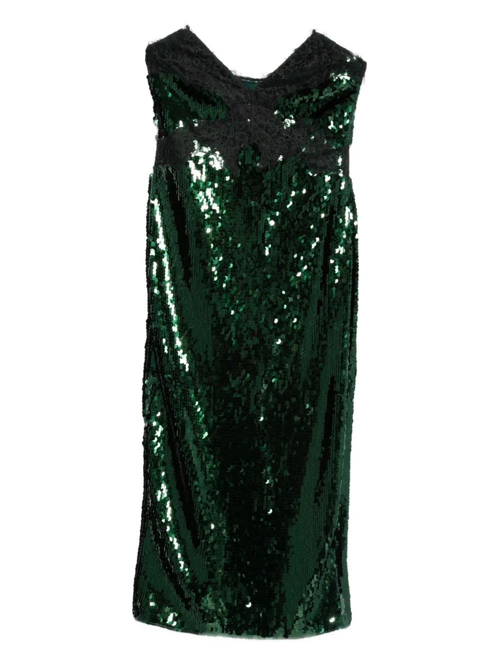 retrofte Ellen Sequin Lace Midi Dress in Green | Lyst retrofte Ellen Sequin Lace Midi Dress in Green | Lyst