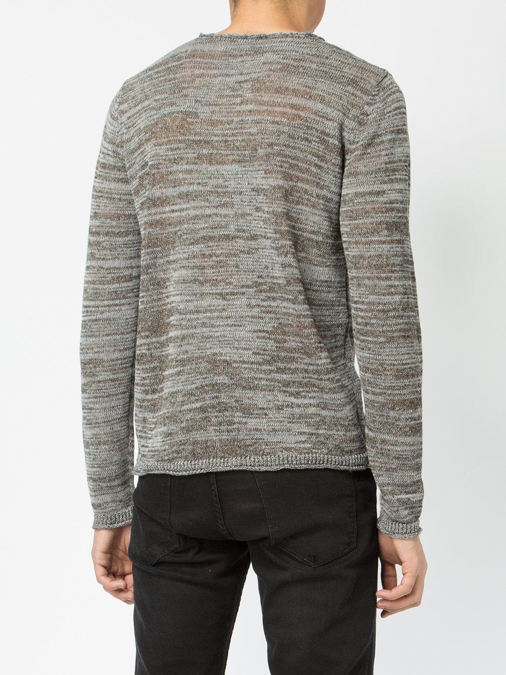 Roberto Collina Cotton Crew Neck Sweater in Brown for Men - Lyst