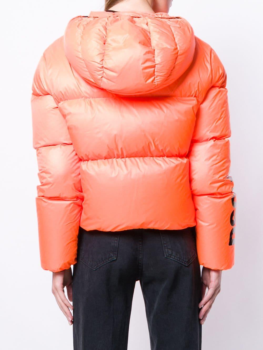 DSquared² Hooded Puffer Jacket in Orange Lyst