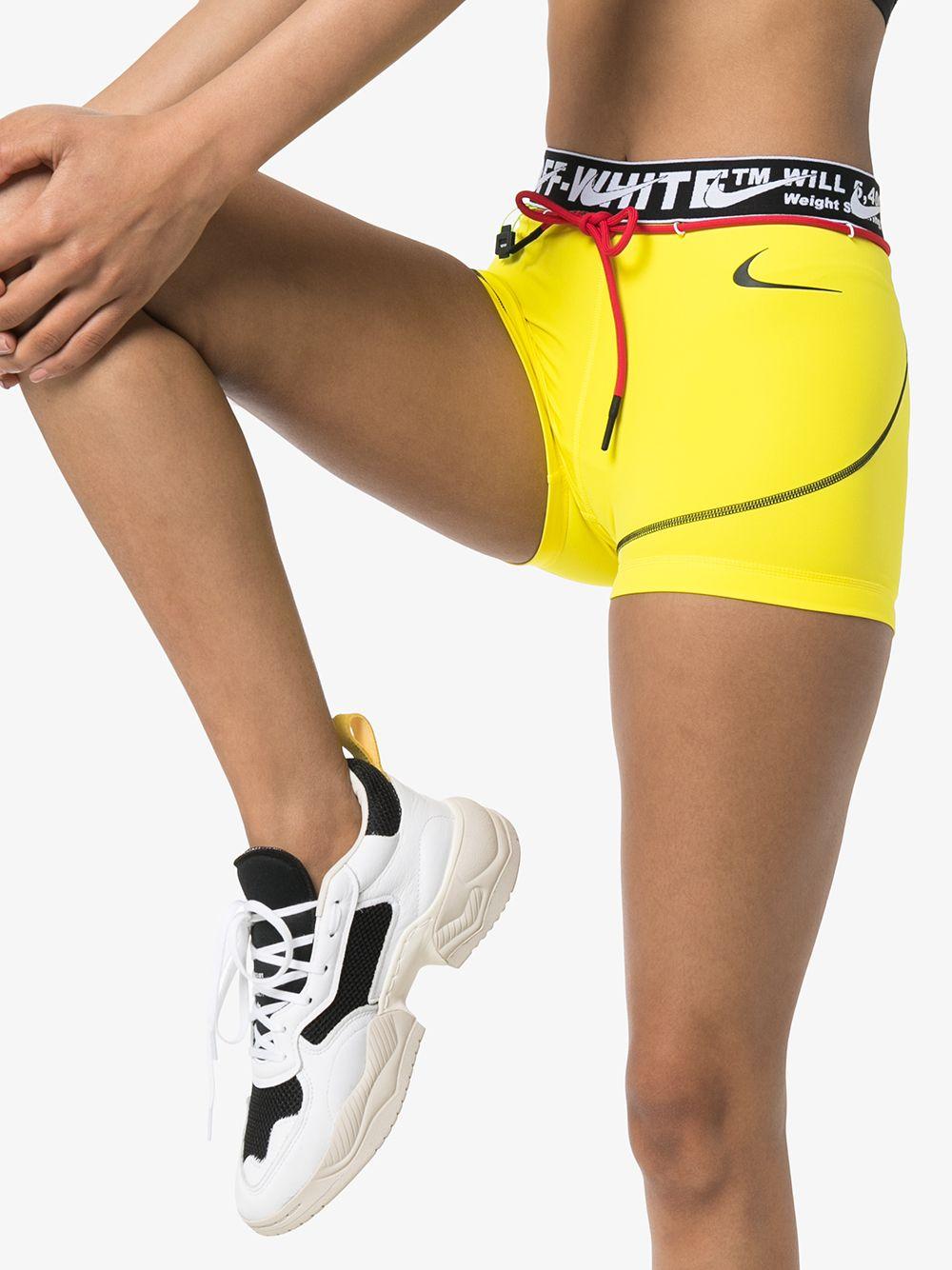 Nike X Off-white Running Short W in Yellow | Lyst Australia