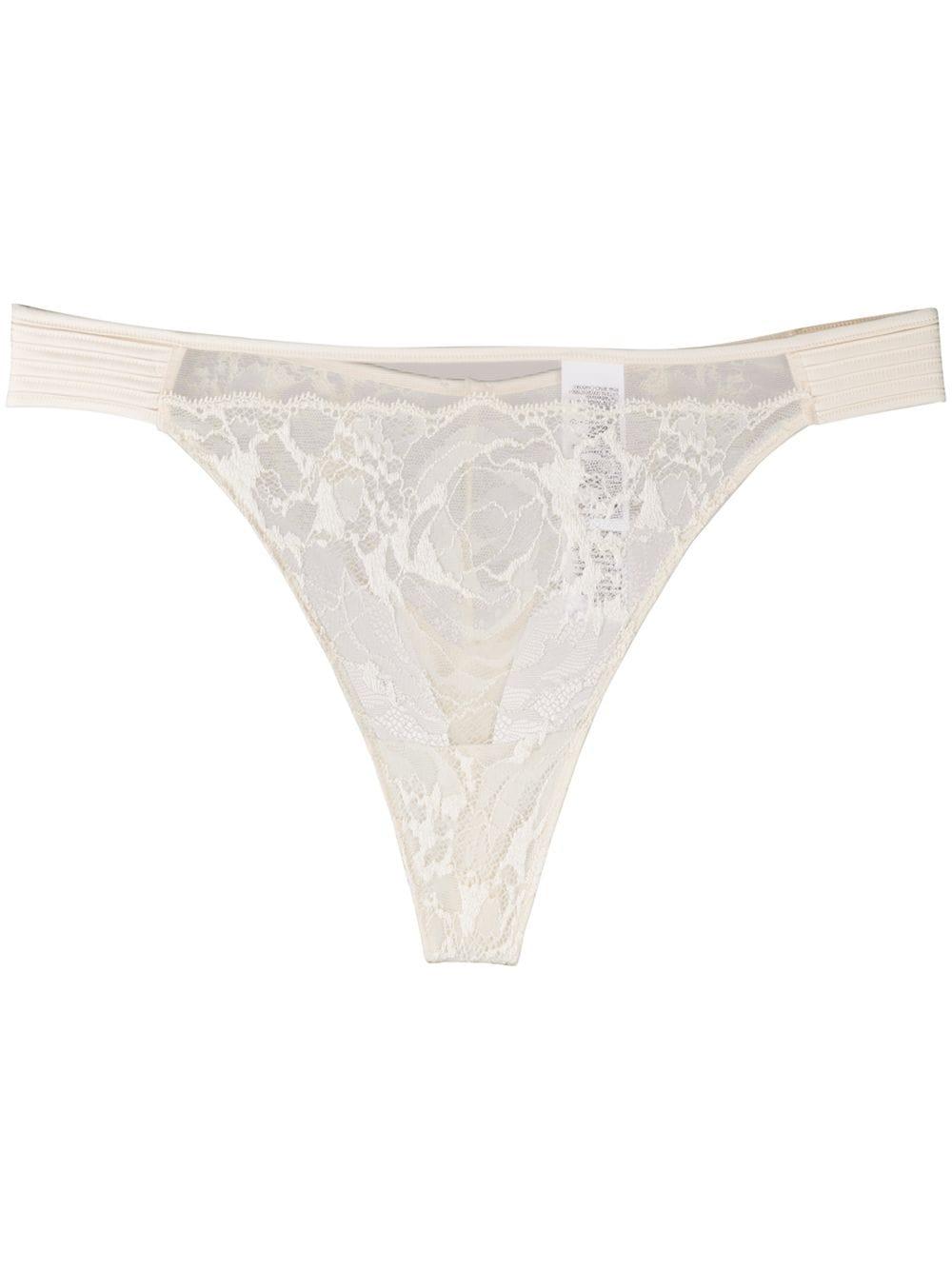 Calvin Klein Brazilian Lace Briefs in White - Lyst