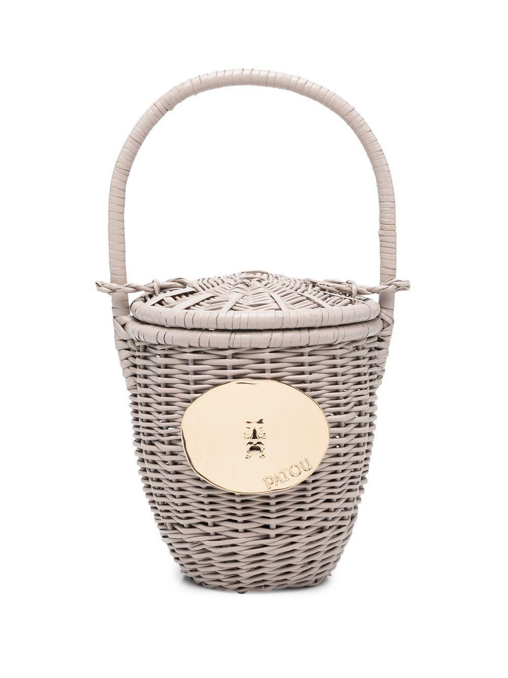 Patou Woven Basket Tote Bag in White Lyst