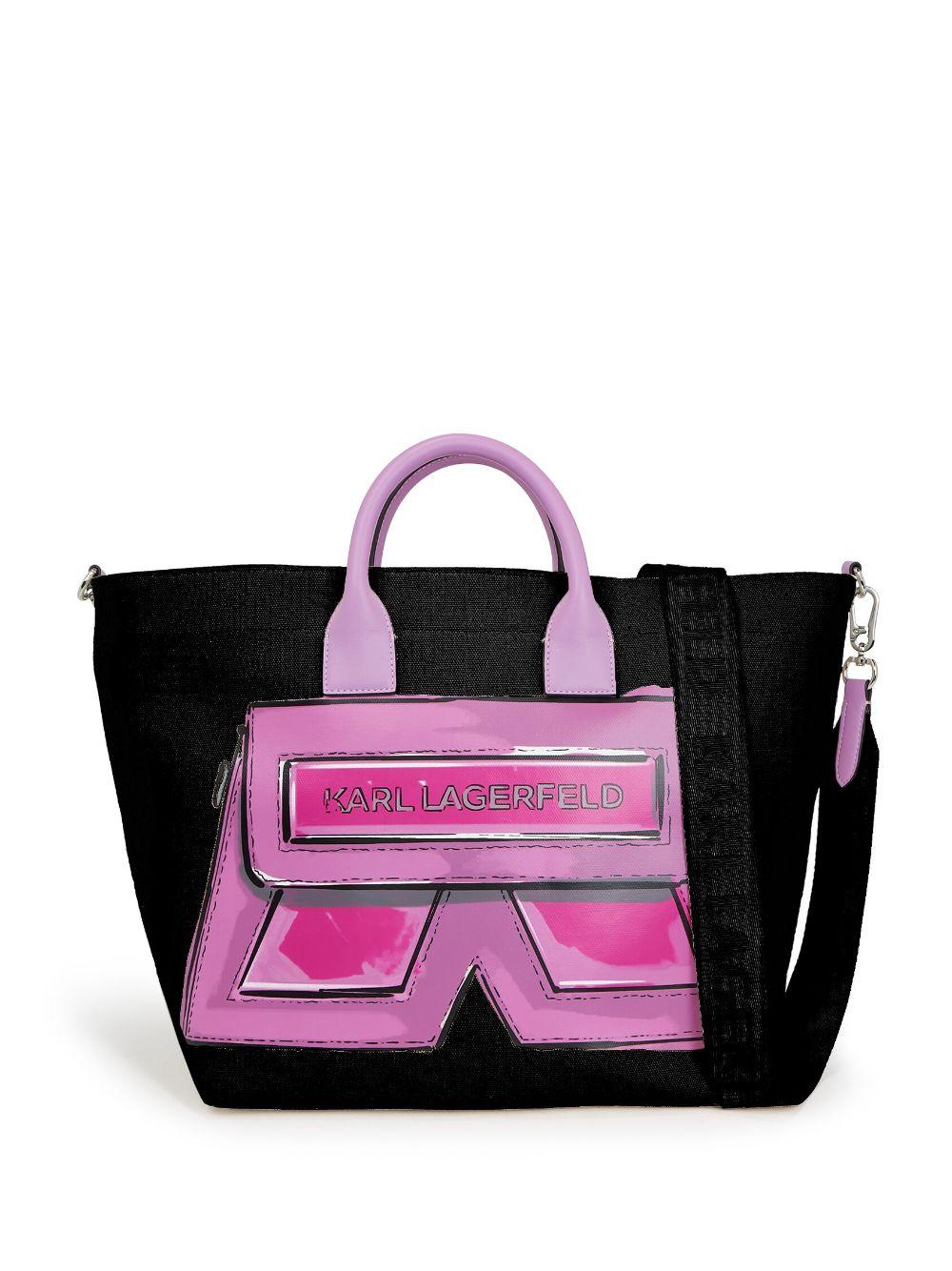 Karl Lagerfeld Ikon/k Canvas Tote Bag in Pink | Lyst