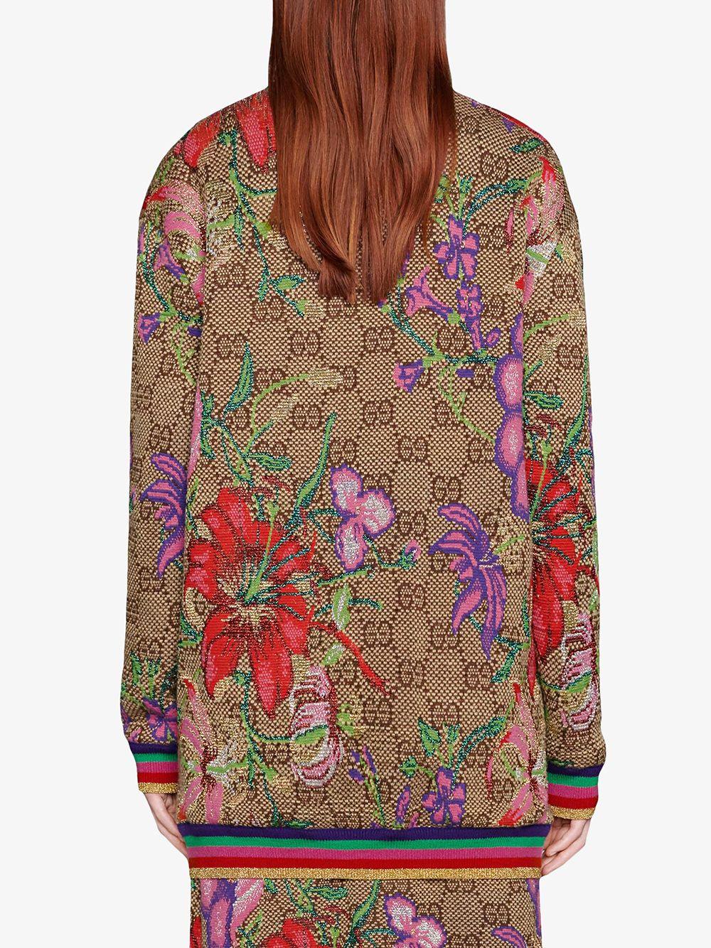 Gucci floral cardigan hot sale