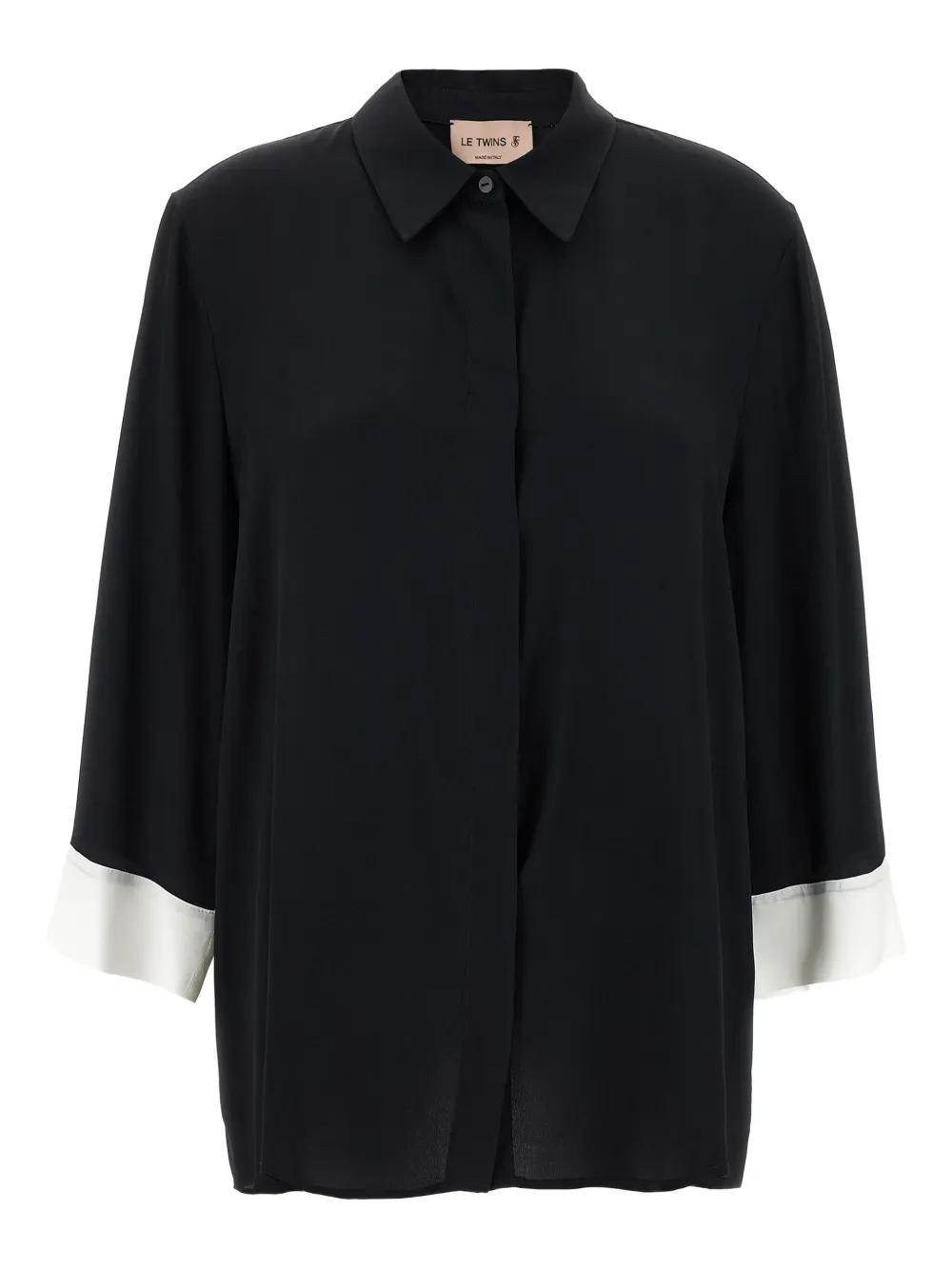 Tシャツ・カットソー LE TWINS FW23 'Lecce' blouse (LECCE NERO) Tシャツ・カットソー LE TWINS FW23 'Lecce' blouse (LECCE NERO