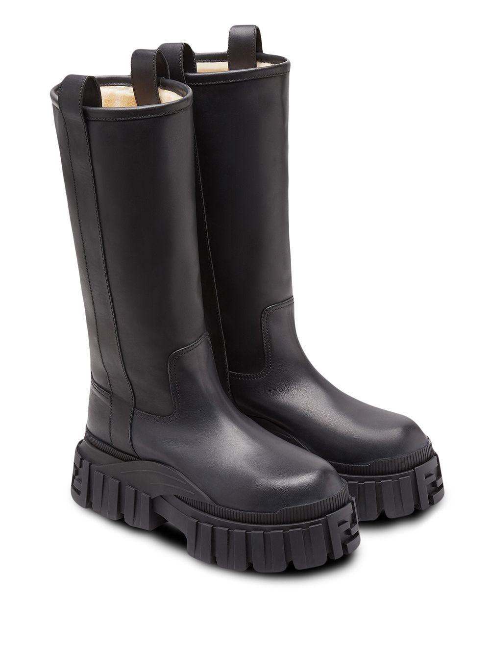 Fendi Chunky Mid-calf Boots in Black for Men - Lyst