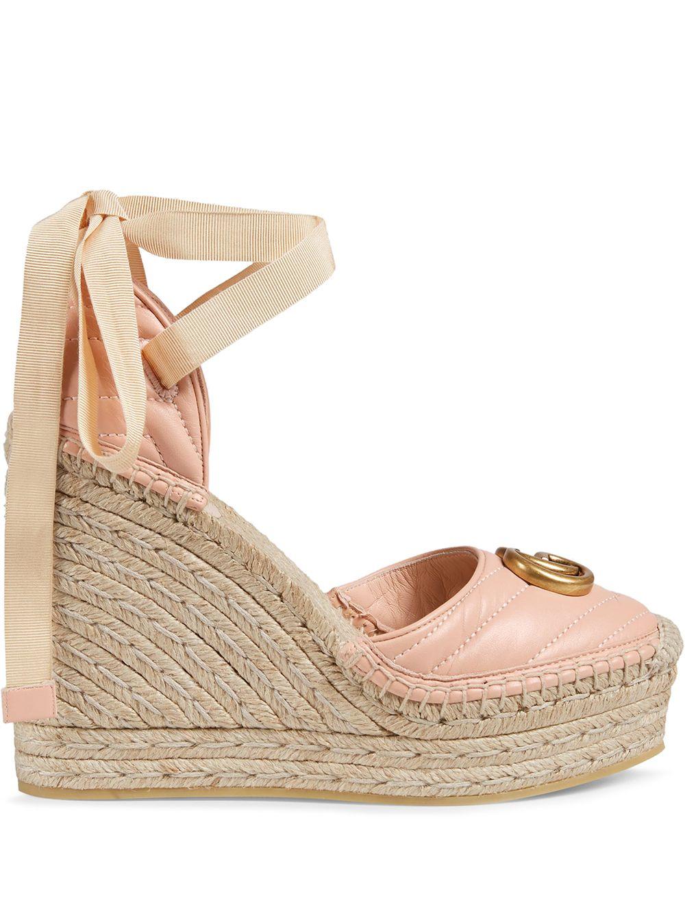 Gucci Espadrilles Met Plateauzool in het Roze - Lyst