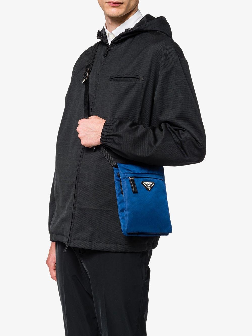 Prada Nylon Cross Body Bag in Blue for Men | Lyst Canada