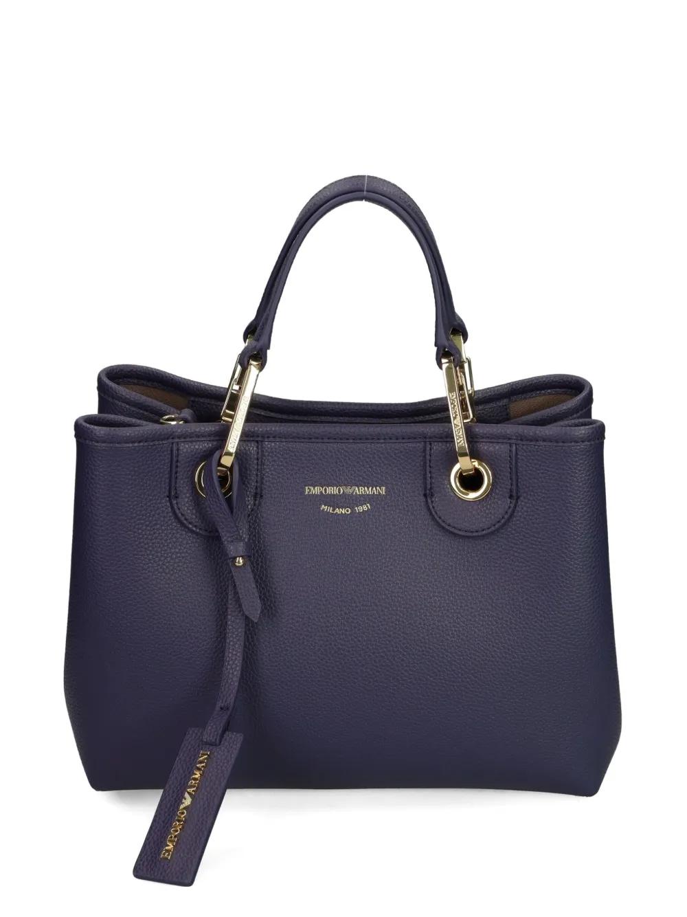 Sac Cabas À Anses Doubles Emporio Armani en coloris Bleu Lyst