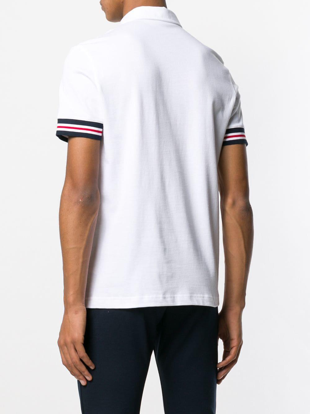 Le Coq Sportif Cotton Striped Trim Polo Shirt in White for ...