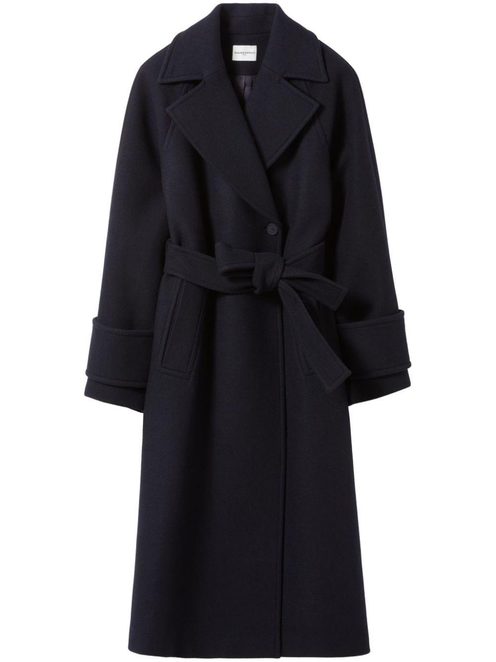 【希少】CLAUDIE PIERLOT レザートレンチコート ダークグリーン 希少】CLAUDIE PIERLOT レザートレンチコート ダークグリーン