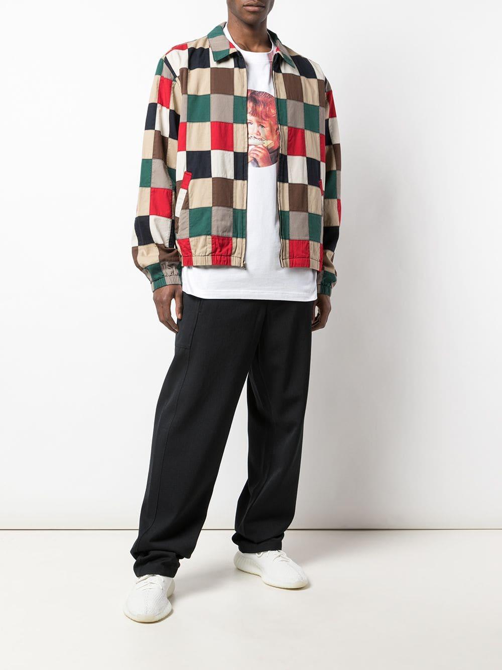 supreme checkerboard puffy jacket