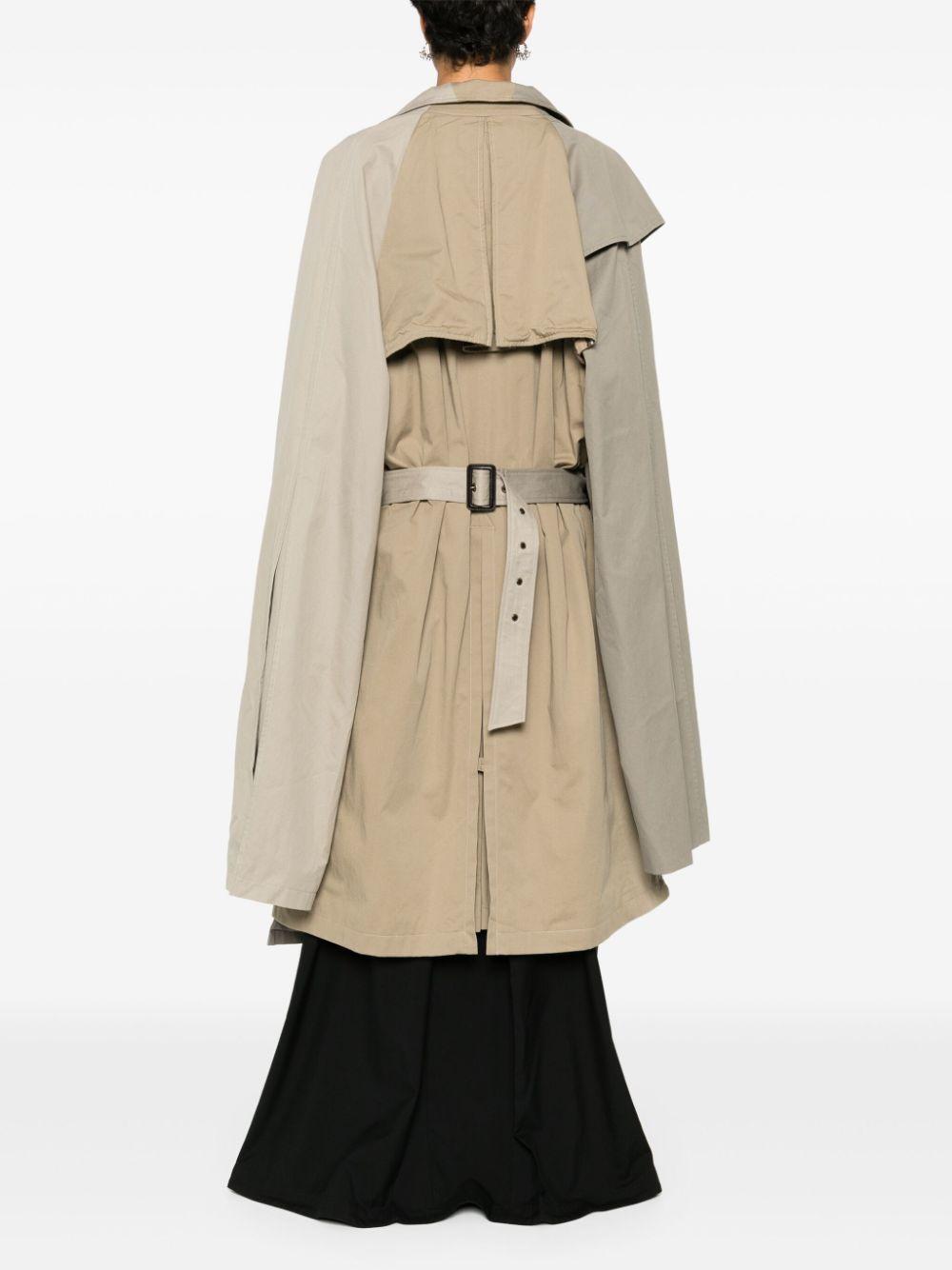 Balenciaga レディース ナチュラル ダブルスリーブ トレンチコート コート