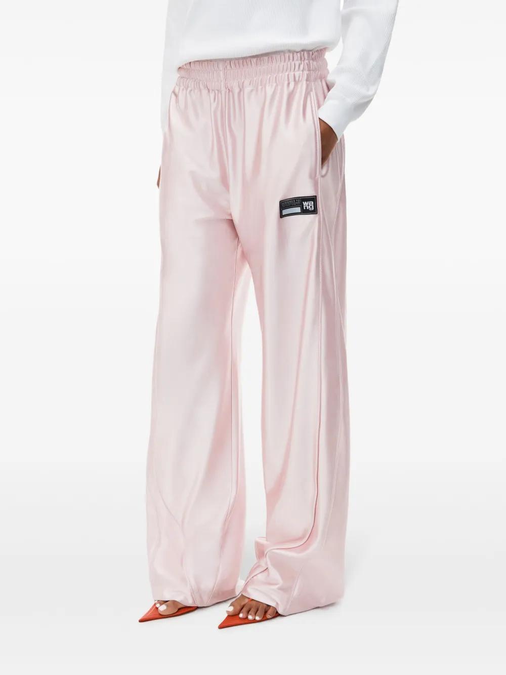 Pipe Trim Track Pants (Pink Satin Tracksuit Pants)