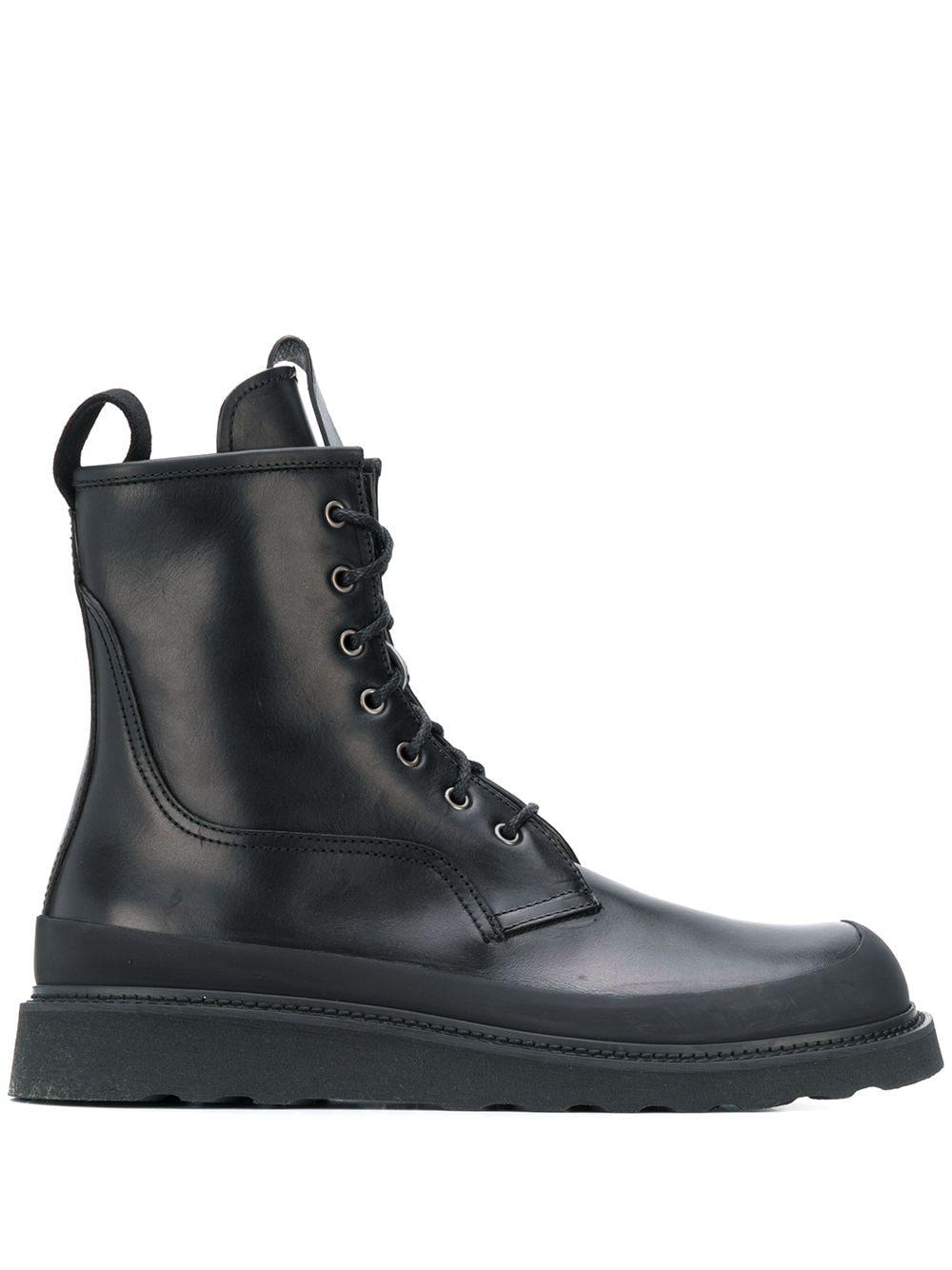 Bottega Veneta Lace-up Work Boots in Black for Men | Lyst