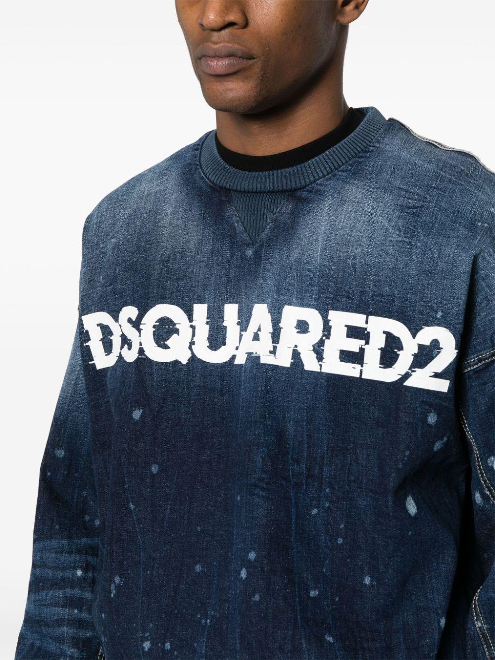 Felpa Cipro Denim da Uomo di DSquared² in Blu Lyst