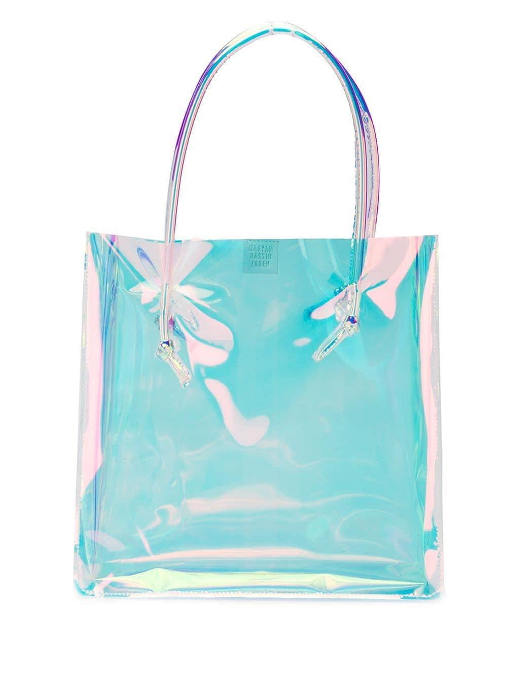 iridescent tote bag