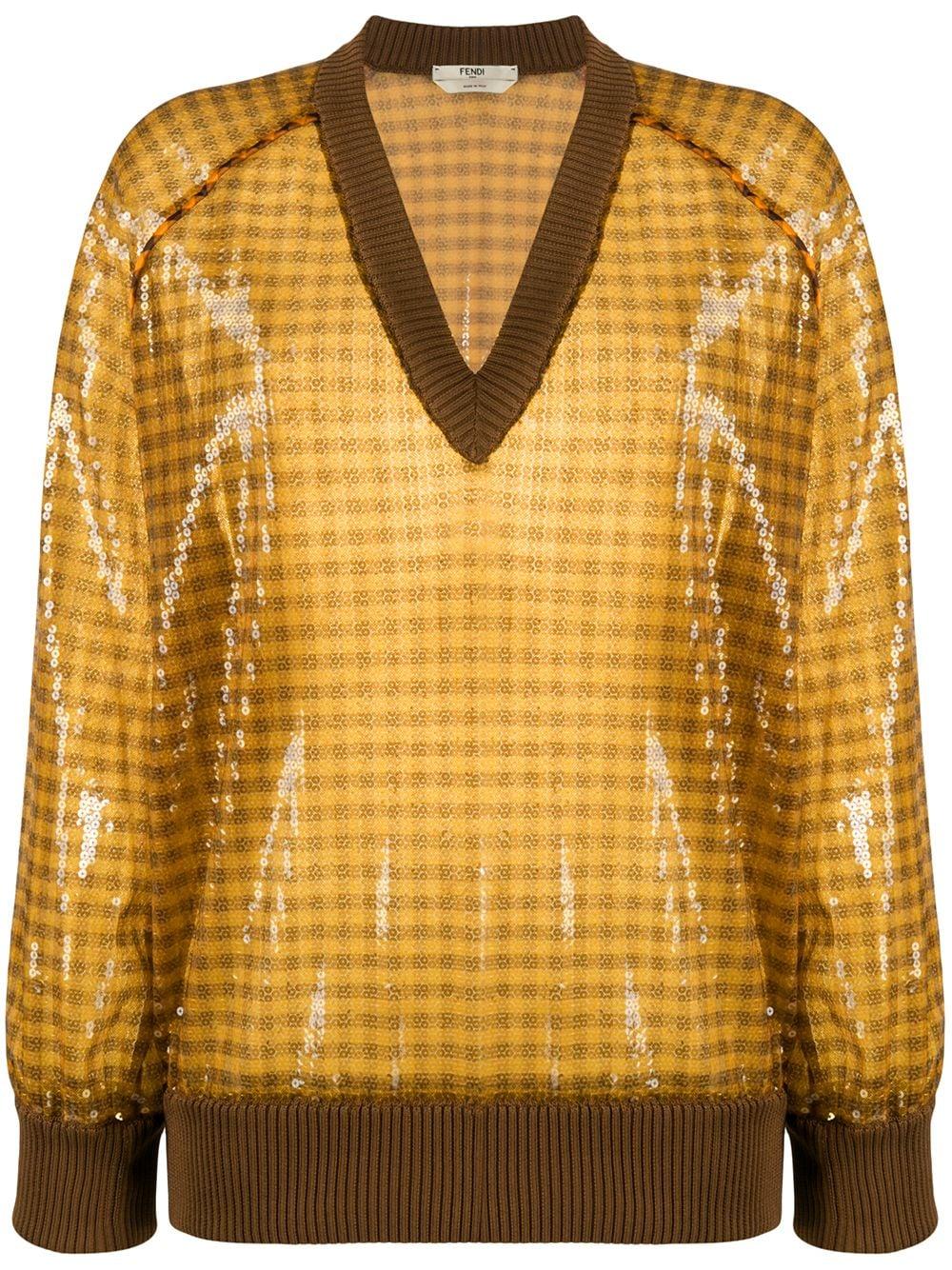 fendi yellow jumper