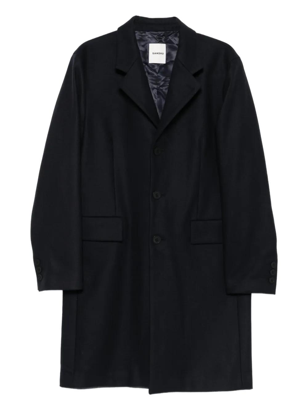 Sandro コート Rhinestone trench coat black / gray For Women | Sandro Paris