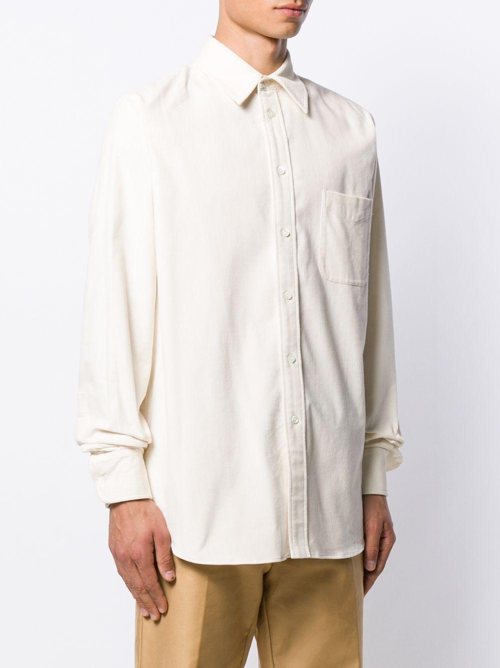 Marni Cotton Long-sleeved Corduroy Shirt in White for Men - Lyst