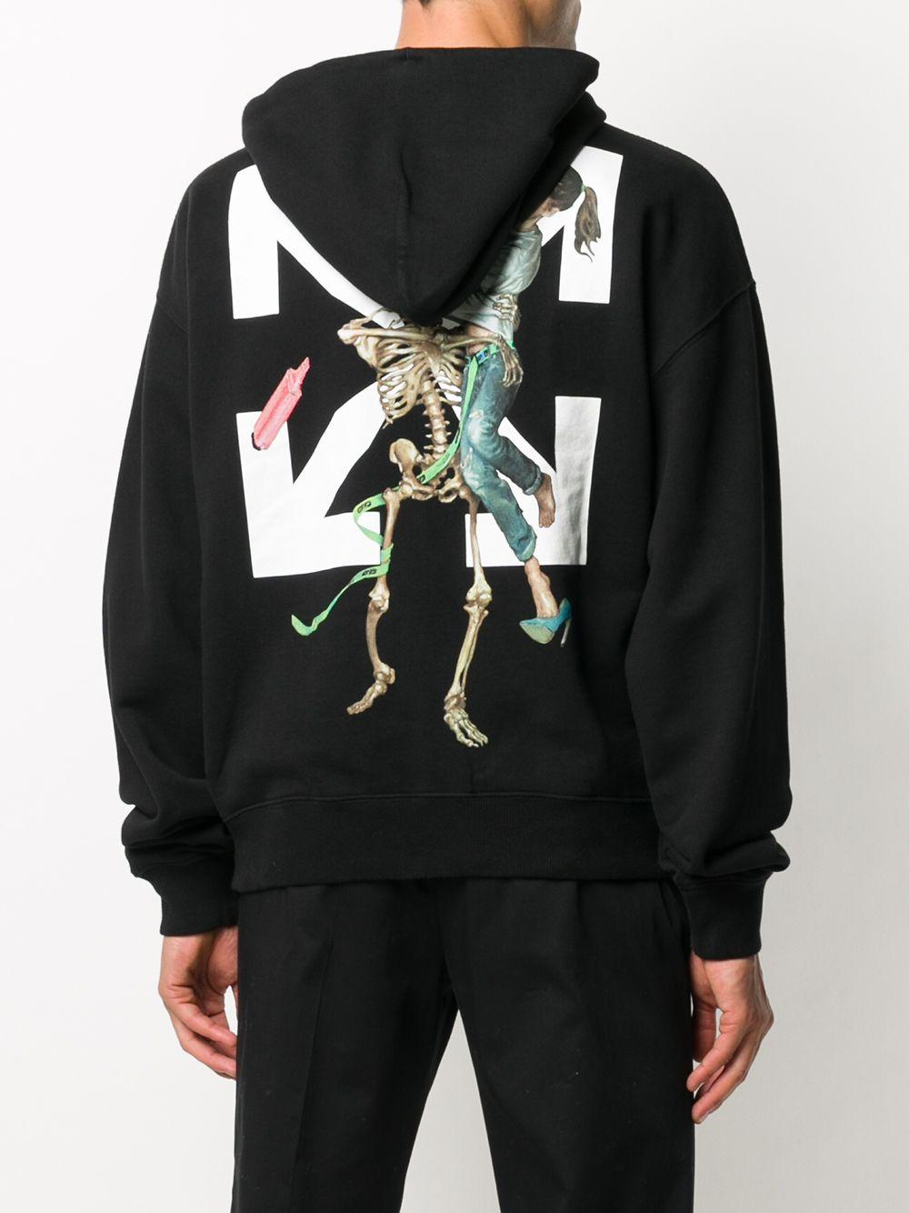 Off-White c/o Virgil Abloh Pascal Skeleton Hoodie in Black for Men ...