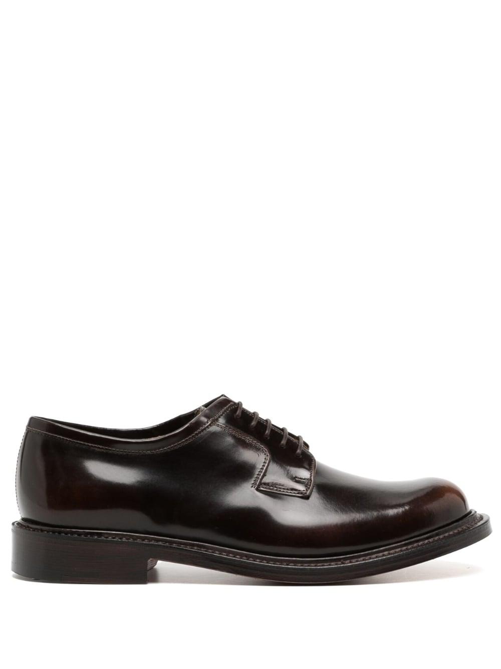 Grenson Leather Derby Shoes in Black for Men | Lyst