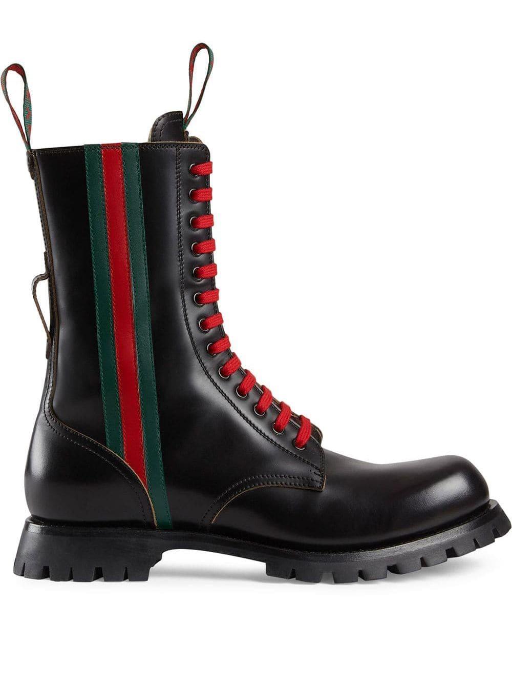 gucci black leather boots