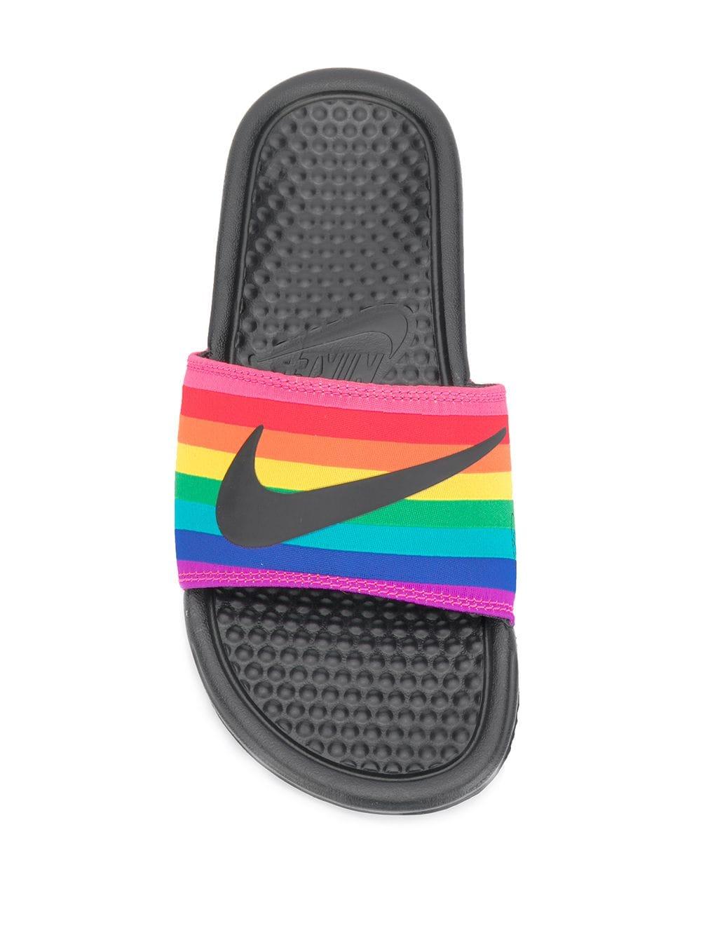 Nike Synthetic Rainbow Slides in Black - Lyst
