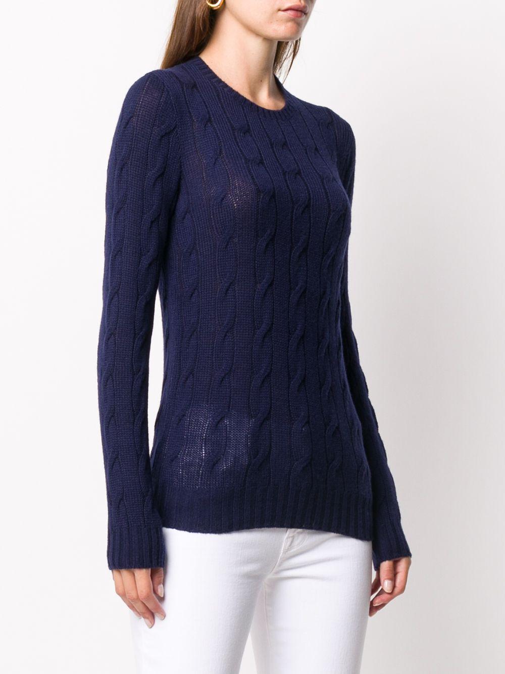 Ralph Lauren Collection Cable Knit Cashmere Jumper in Blue Lyst