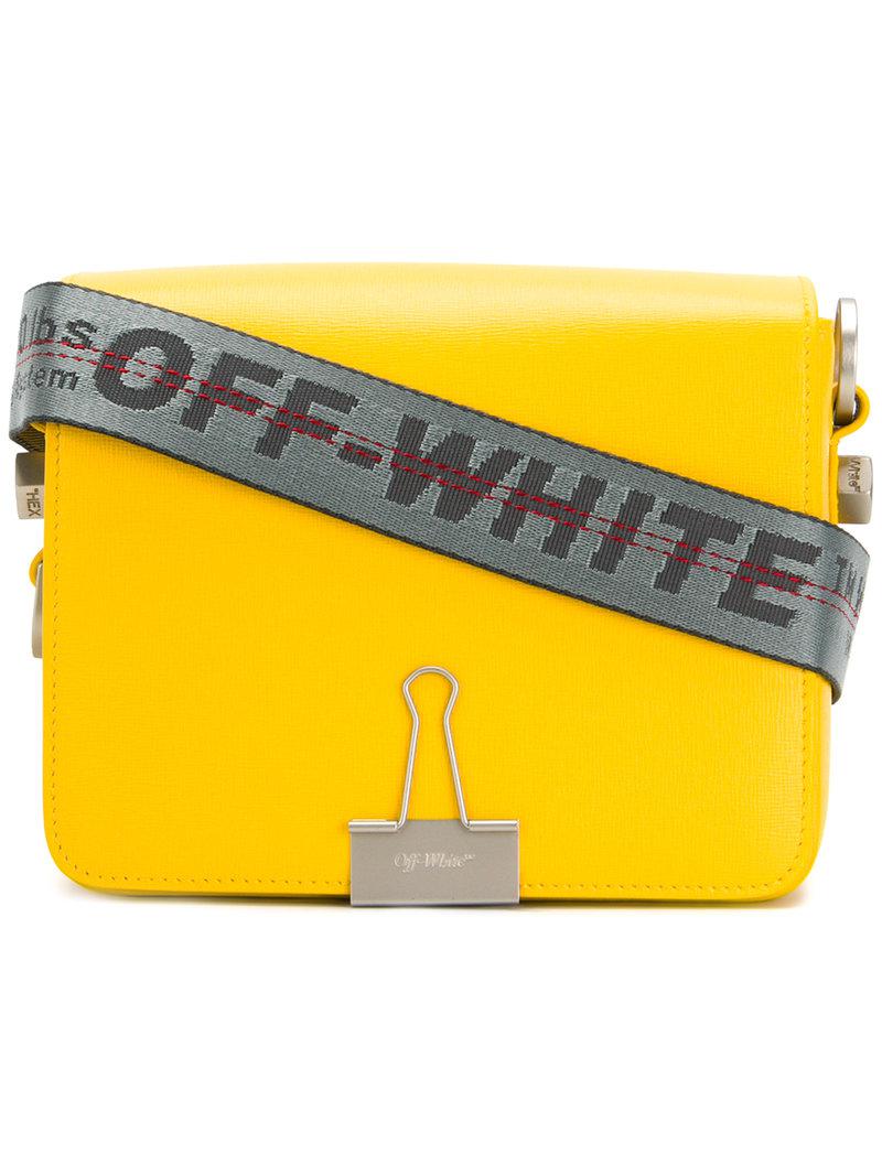 off white yellow purse