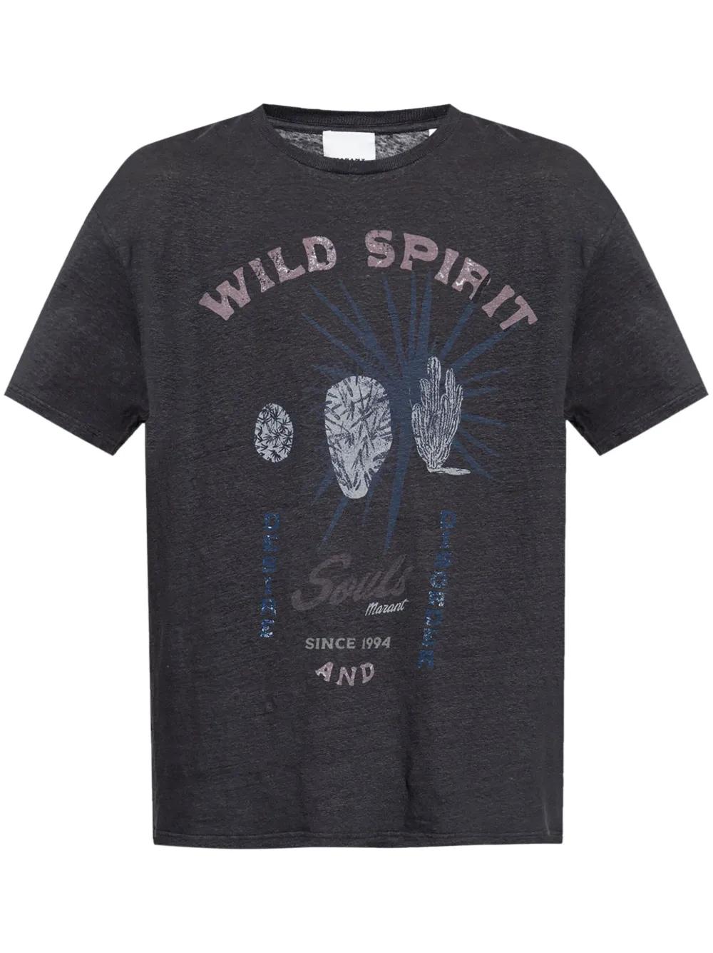 Isabel Marant Linen T-Shirt Honore in Black for Men | Lyst