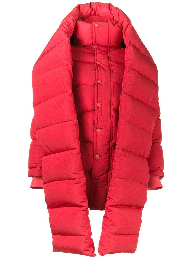 Balenciaga Swing Puffer Jacket in Red Lyst