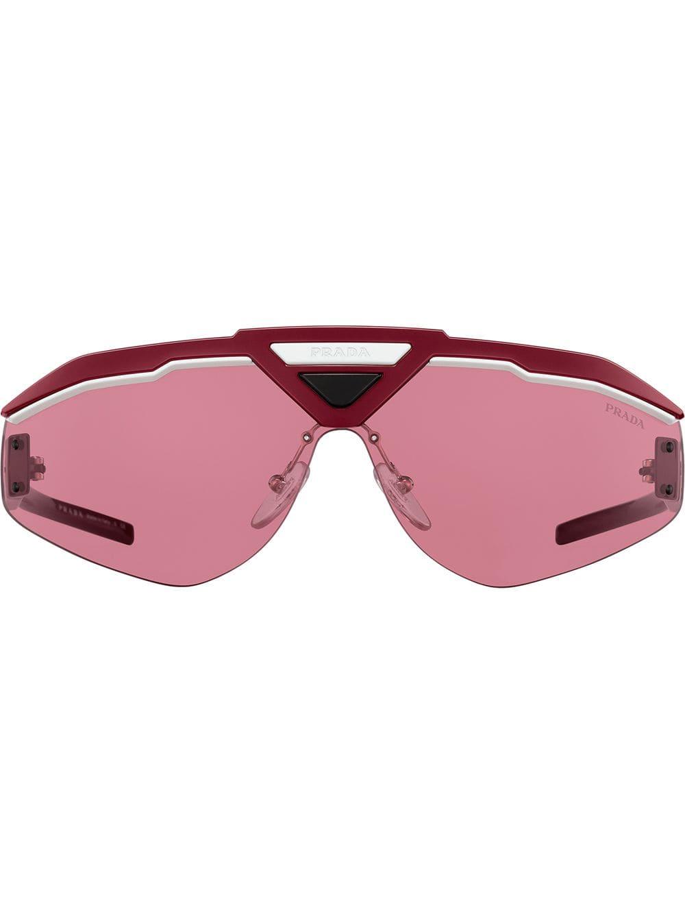 Prada Runway Sunglasses in Red for Men - Lyst