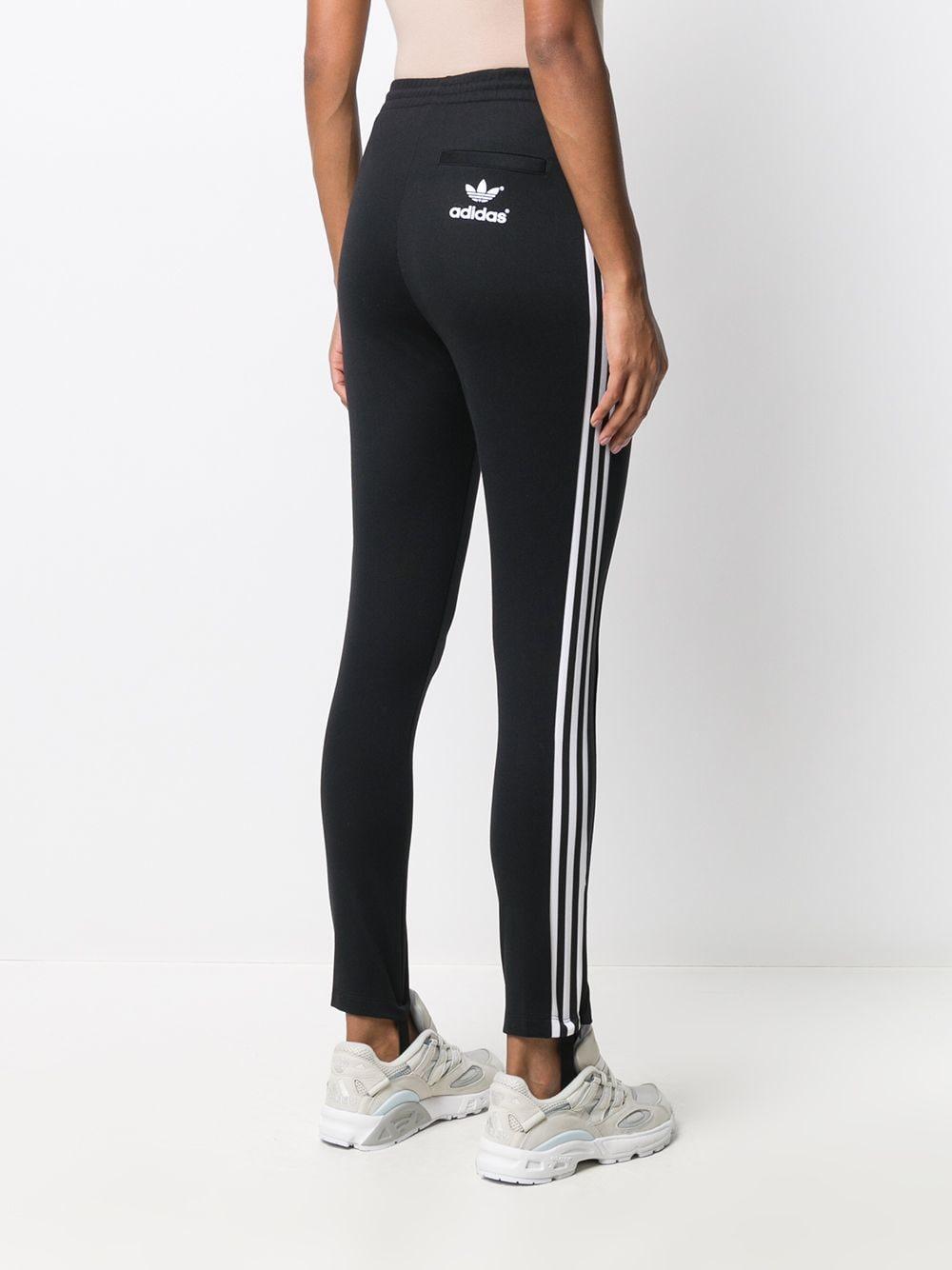 adidas Cotton Striped Stirrup Track Pants in Black - Save 15% - Lyst