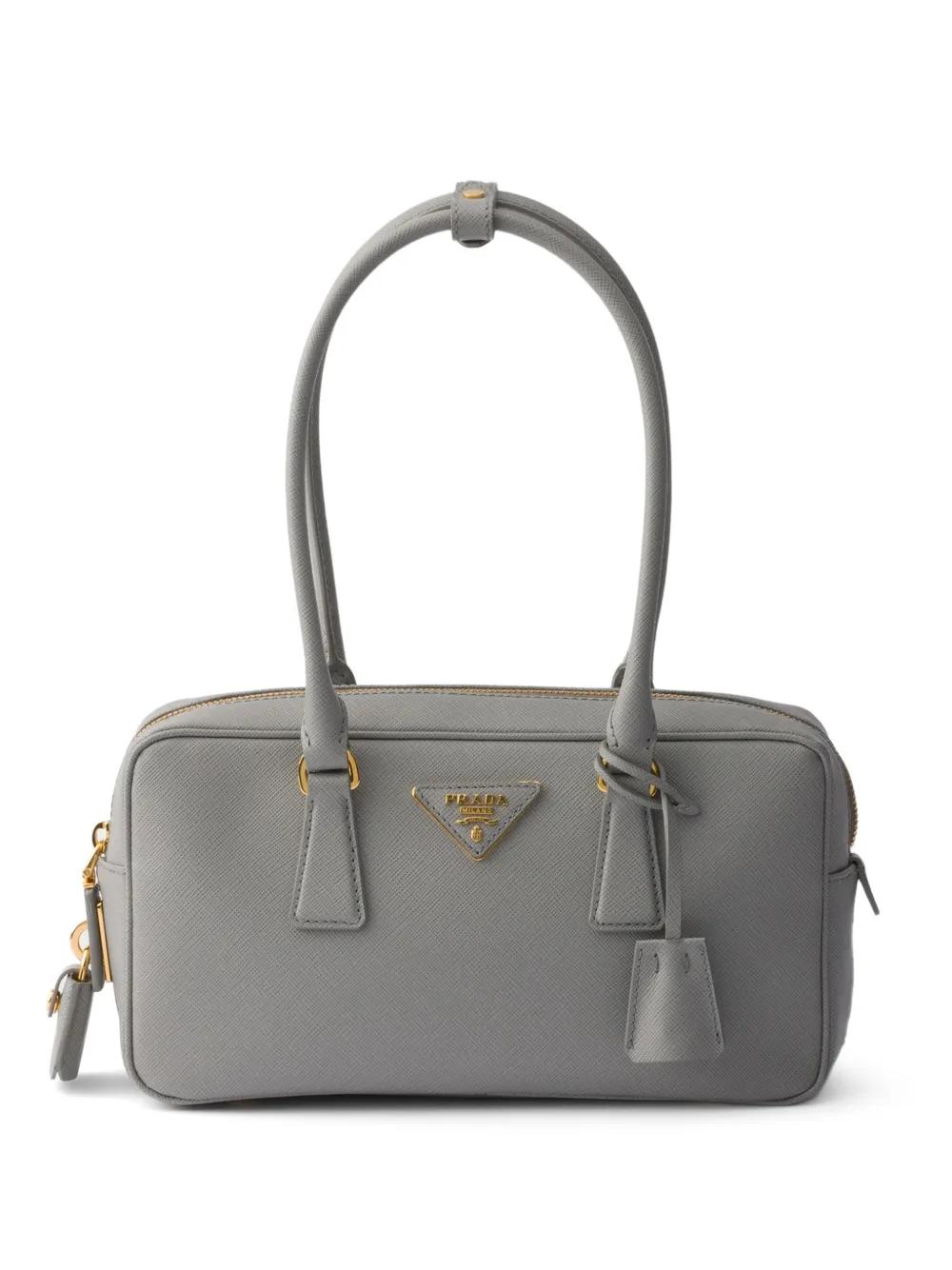 Prada サフィアーノレザー バッグ S グレー | Lyst