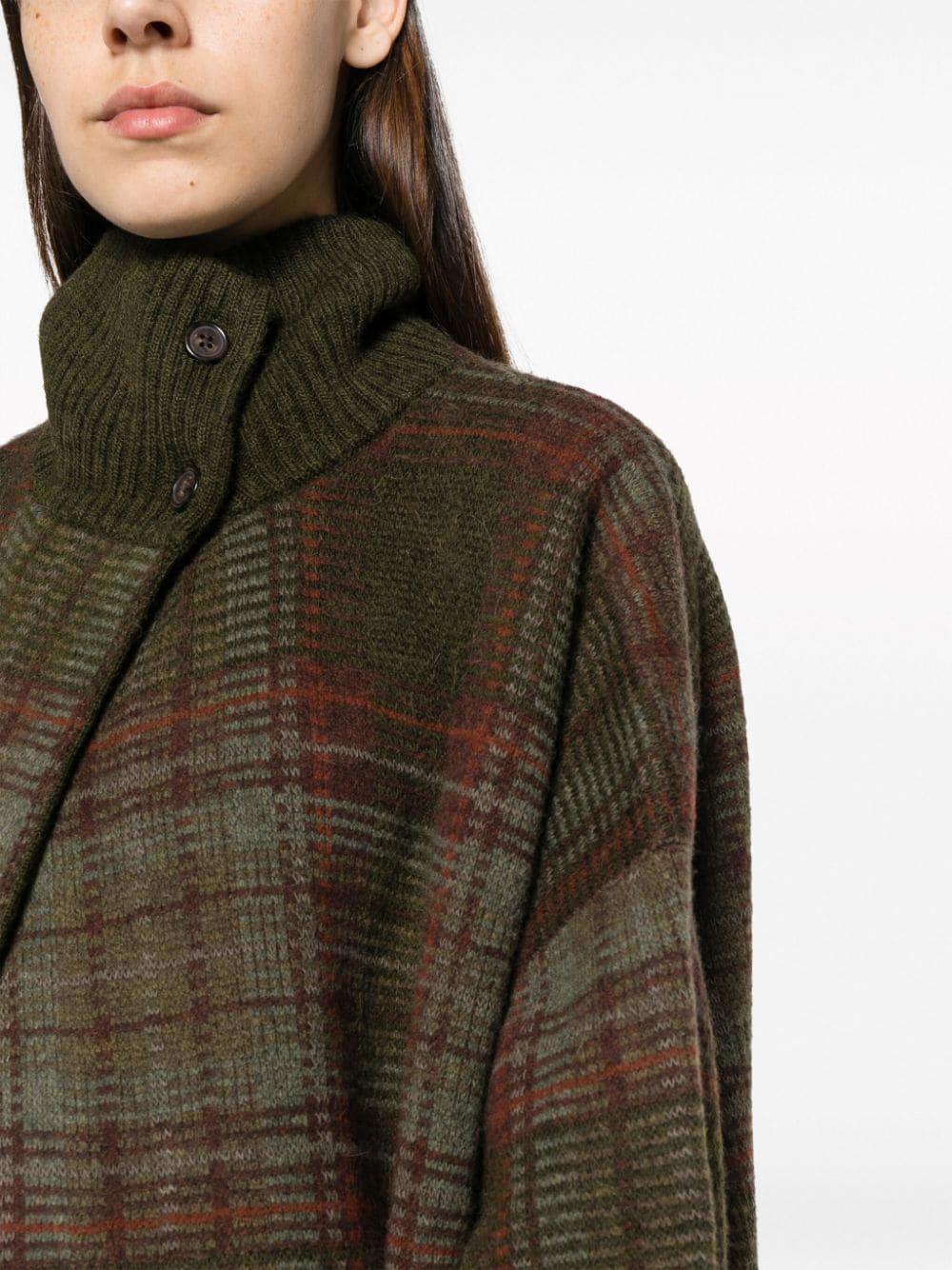 人気商品！Ralph Lauren Glen Plaid Wool-Blend Cape Glen Plaid Buckle-Trim Wool-Blend Cape