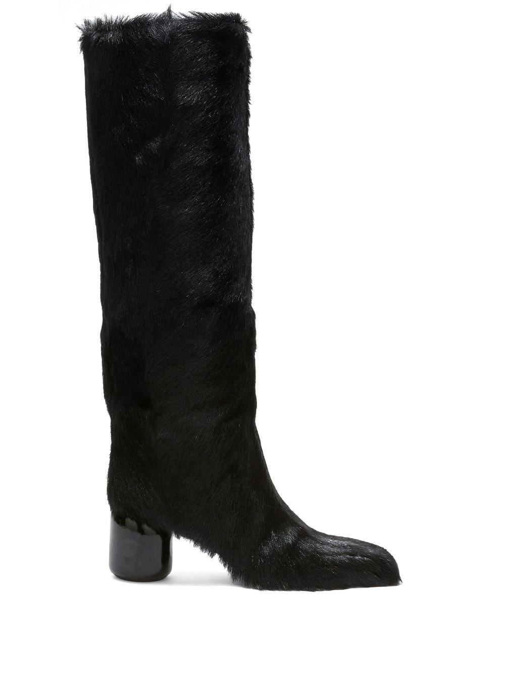 Jil Sander Kneehigh Boots in Black Lyst
