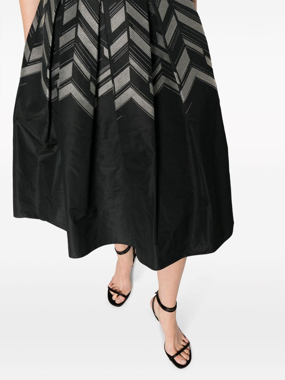 Chevron Denim Midi Skirt – Lily Claire