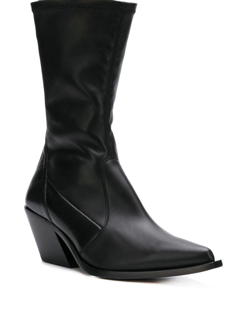 Givenchy Leather Rear-zip Pointed Boots in Black | Lyst
