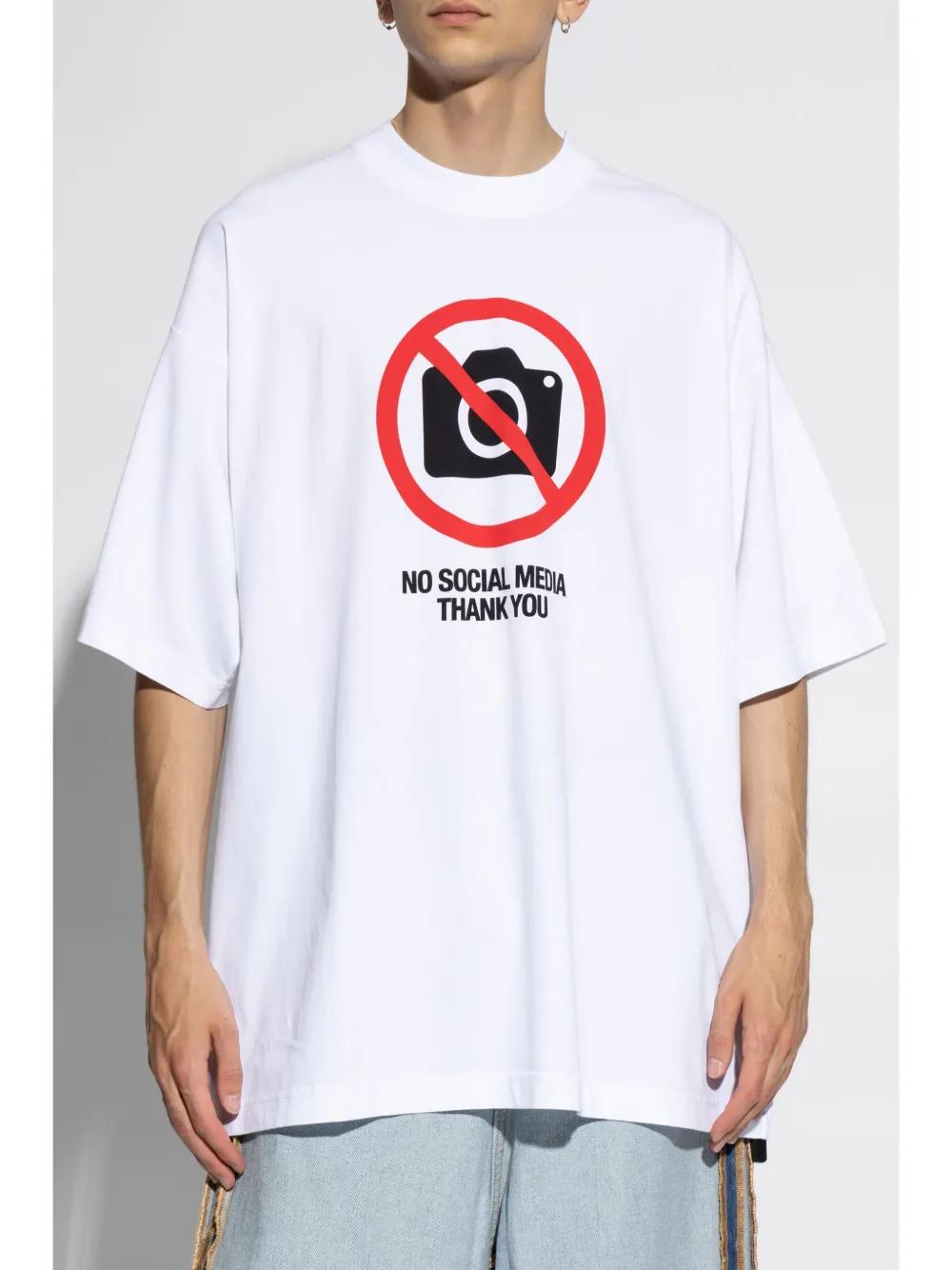 【関税込み】VETEMENTS ホワイト No Social Media Tシャツ Vetements No Social Media T-shirt in White for Men | Lyst