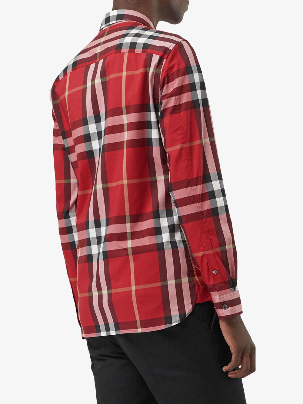 red checker shirt