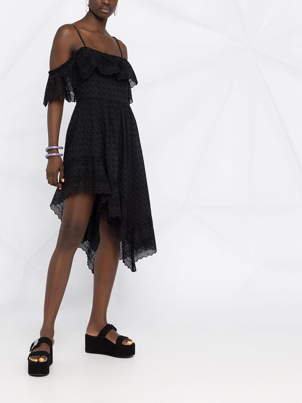 Étoile Isabel Marant Off-shoulder Cotton Dress in Black - Lyst