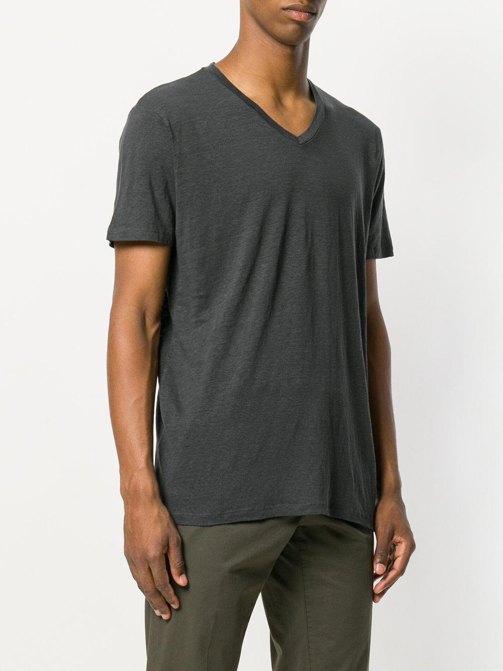 Etro V-neck Loose Fit T-shirt in Grey (Gray) for Men - Lyst