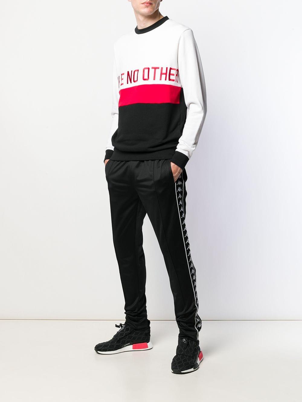 Kappa Press Stud Track Pants in Black 