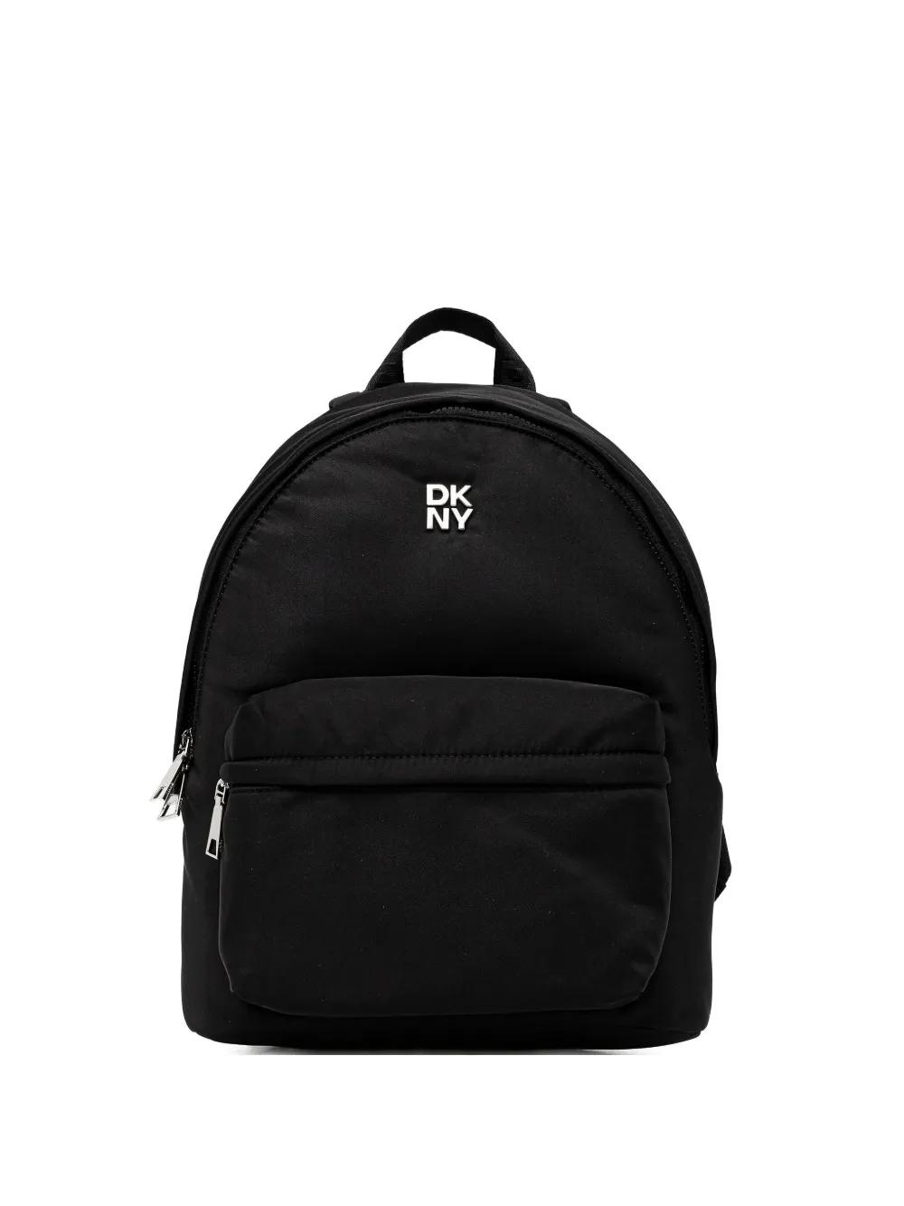 dkny black leather backpack DKNY: BACKPACKS Vertical color Backpack Sale Dkny Mini Rucksack