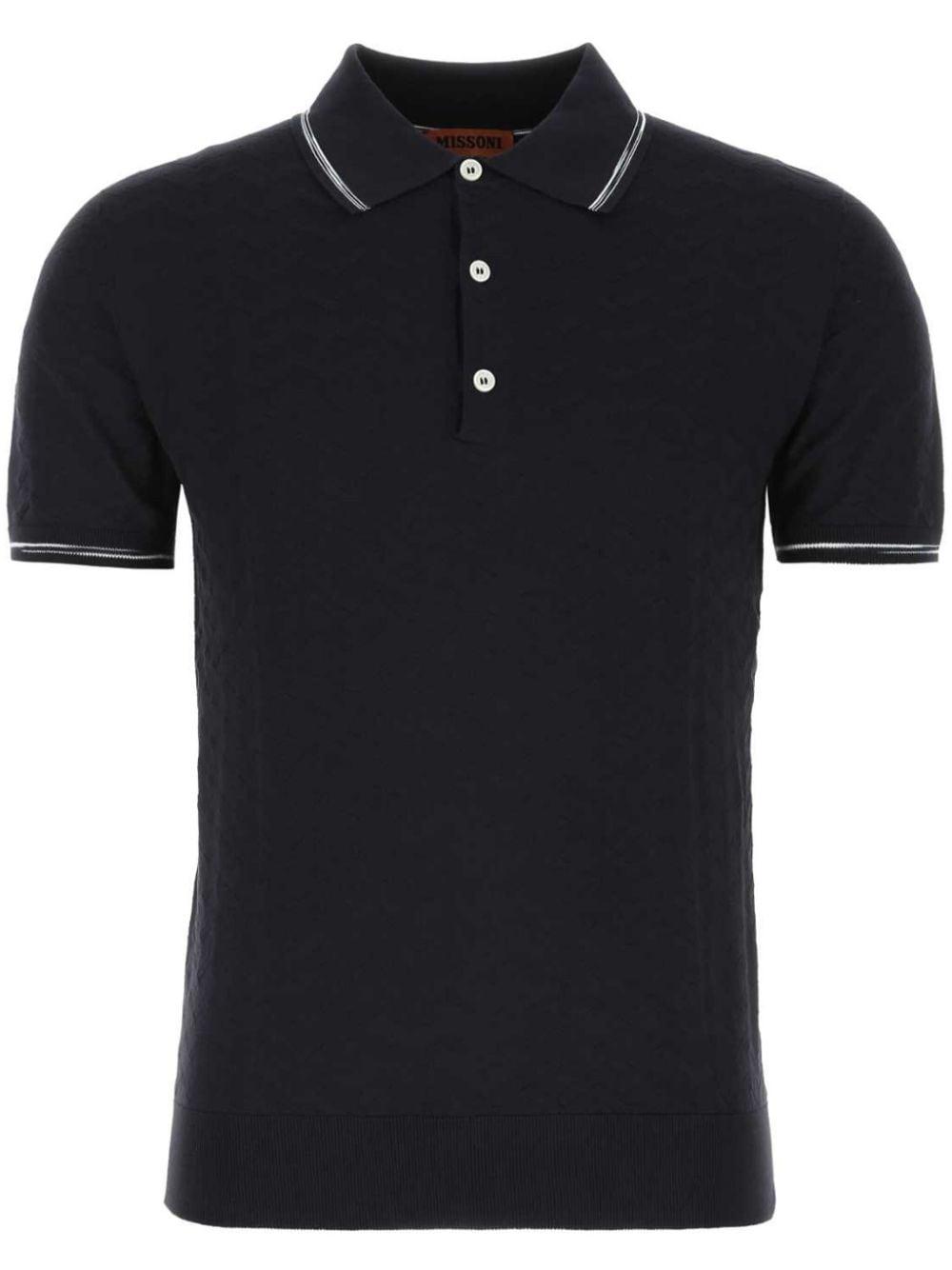 Missoni Cotton Polo Shirt in Black for Men Lyst