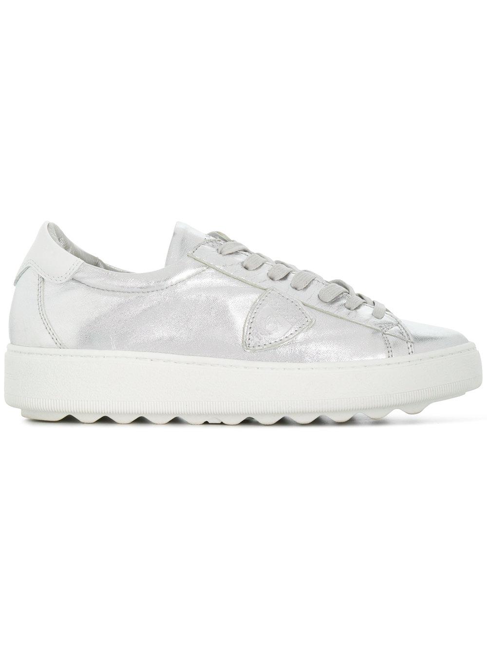 Philippe Model Leather Madeleine Sneakers in Metallic - Lyst