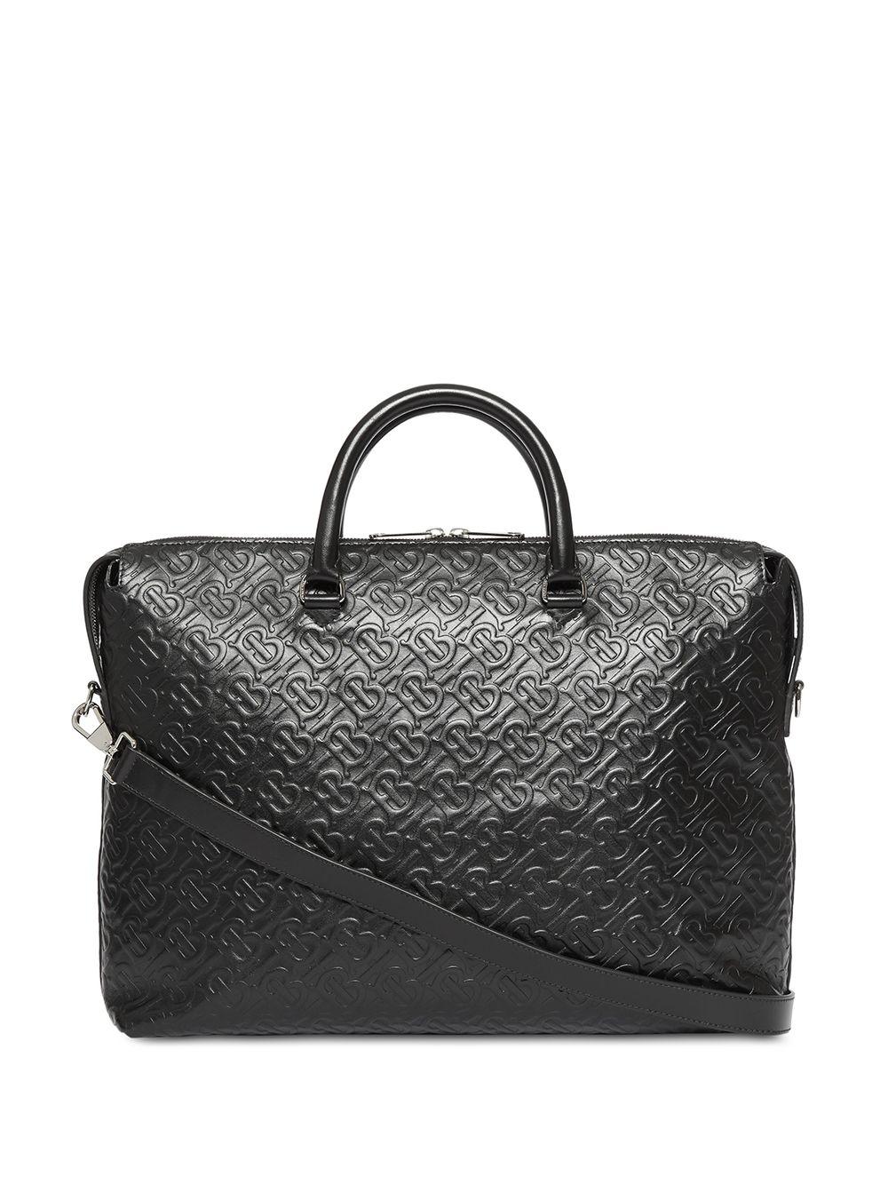 monogram leather briefcase