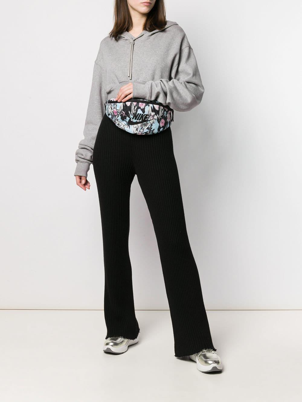 nike floral waist bag